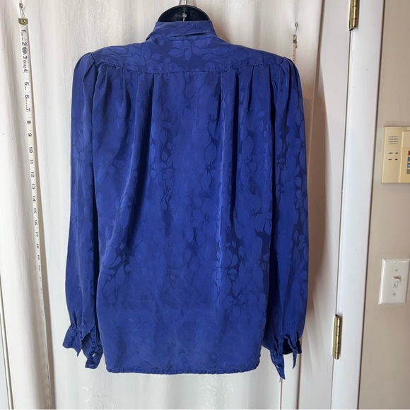 Vintage Oleg Cassini Floral Silk Blouse - Picture 3 of 11